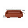 Pot bonsaï rectangulaire en terre cuite – 14 × 10,7 cm