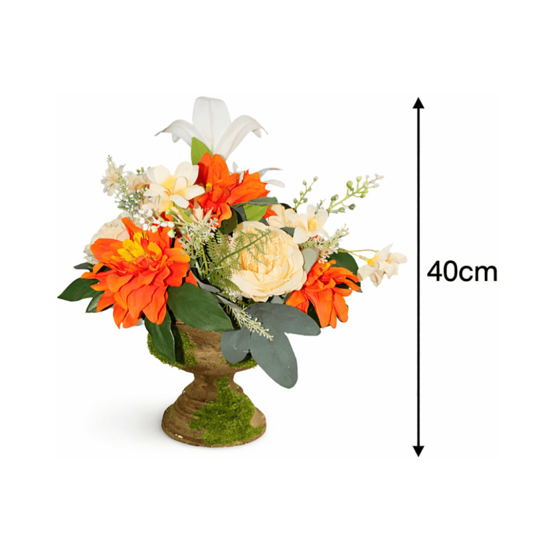 Composition florale artificielle 40cm