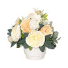 Composition florale artificielle crème 30cm