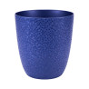 Cache-pot plastique bleu texturé 1,3L