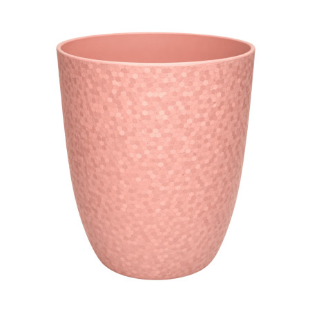 Cache-pot plastique rose texturé 1,3L