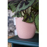 Cache-pot plastique rose texturé 1,3L