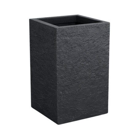 Pot carré noir texturé 36L