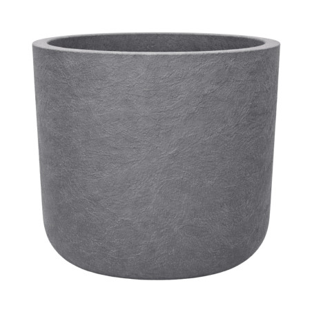 Pot rond gris texturé 32,5L 40cm