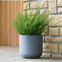 Pot rond gris texturé 32,5L 40cm