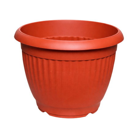 Pot Rond Strié Terracotta 10,4L