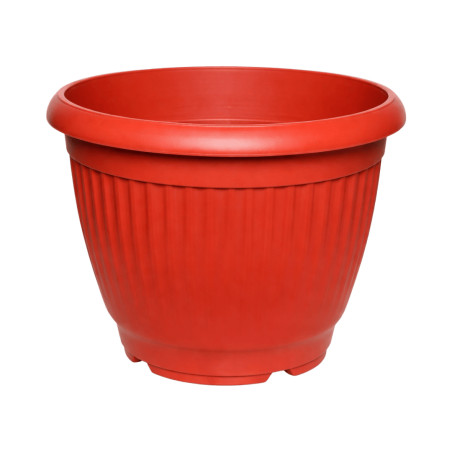 Pot Rond Strié Terracotta 22,4L 