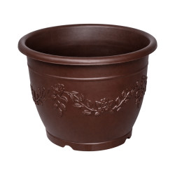 Pot rond café décor floral 16L 
