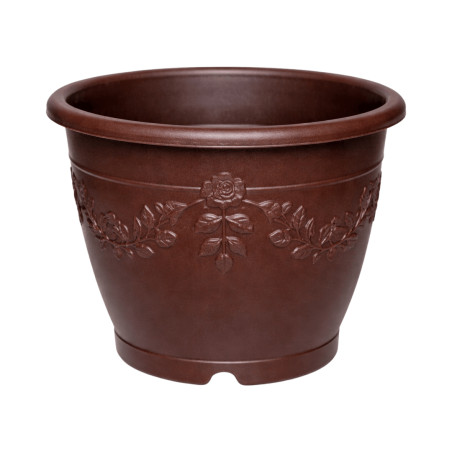 Pot rond café décor fleurs 25L 