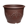 Pot rond café décor fleurs 38L 