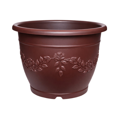 Pot rond café décor fleurs 51.5L 