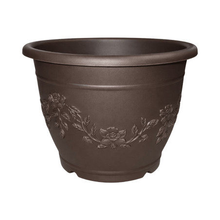 Pot rond café décor fleurs 9L 