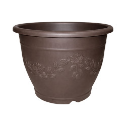 Pot rond café décor fleurs 8.8L 
