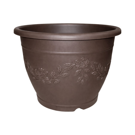 Pot rond café décor fleurs 8.8L 