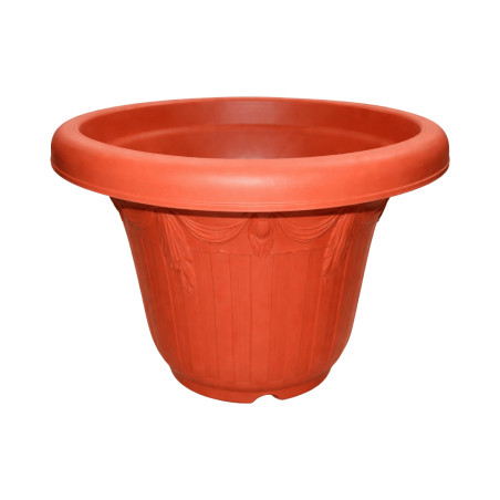 Pot rond terracotta 8,8L motif classique