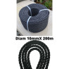 Corde PE Noire Anti-UV – Ø 10 mm × 200 m