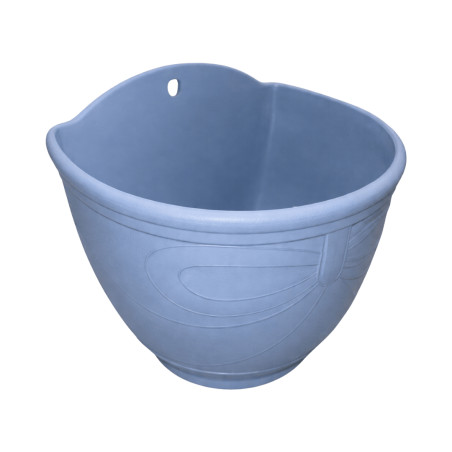 Pot mural demi-rond bleu 21,5cm