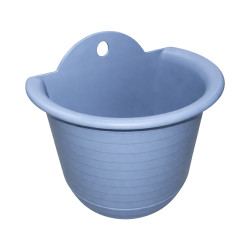 Pot mural demi-rond bleu 19,5cm