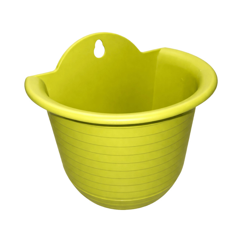 Pot mural demi-rond vert 19,5cm