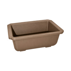 Pot bonsaï rectangulaire marron 0,25 L – 12 × 8,6 cm