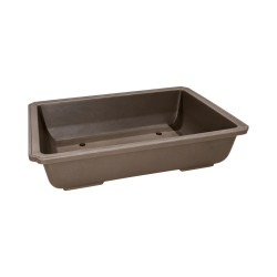 Pot bonsaï rectangulaire marron 3,8 L – 29 × 20,5 cm