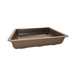 Pot bonsaï rectangulaire marron 19,5 L – 49,8 × 41,9 cm