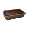 Pot bonsaï rectangulaire marron 2 L – 24,5 × 17,5 cm