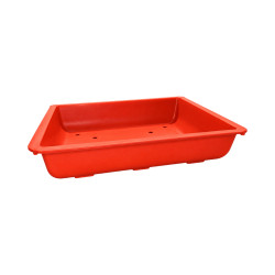 Pot bonsaï rectangulaire rouge 19,5 L – 49,8 × 41,9 cm