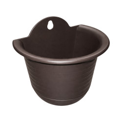 Pot Mural Demi-Rond Marron 19,5cm