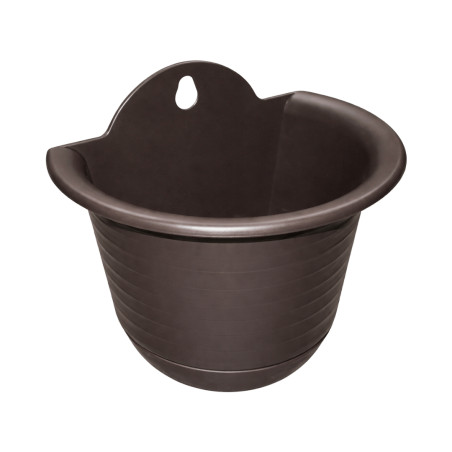 Pot Mural Demi-Rond Marron 19,5cm