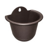 Pot Mural Demi-Rond Marron 19,5cm