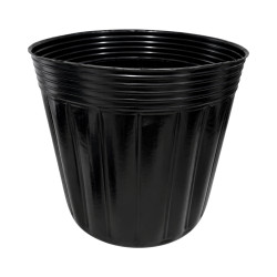Pot Rond Noir Souple Strié 8,4L