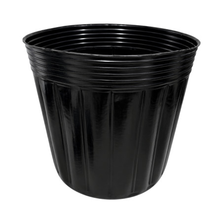 Pot Rond Noir Souple Strié 8,4L