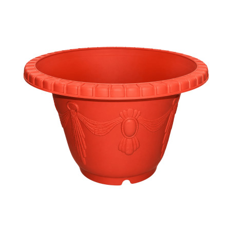 Pot Rond Décor Classique Rouge 18,7L
