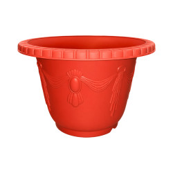 Pot Rond Décor Classique Rouge 29,8L