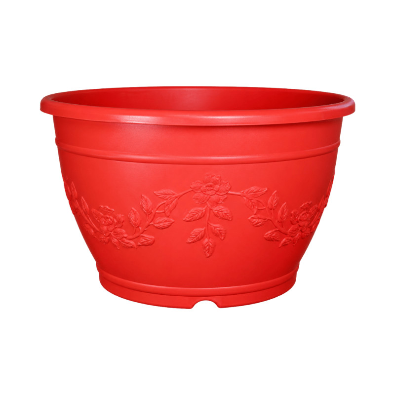 Pot Rond Décor Floral Terracotta 165L