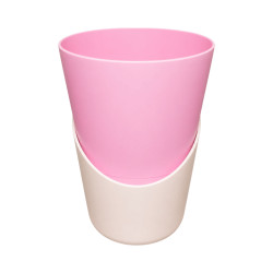 Pot Rose pastel avec sous-plat 3,7L