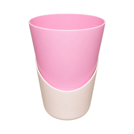 Pot Rose pastel avec sous-plat 3,7L