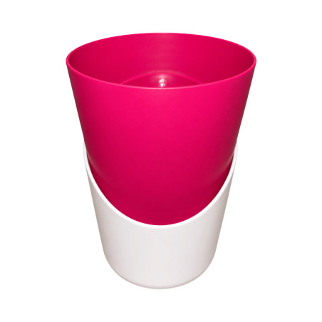 Pot Rose fuchsia avec sous-plat 3,7L