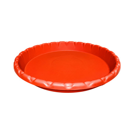 Soucoupe Ronde Ondulée Terracotta 42,5cm