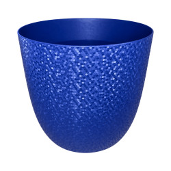 Cache-pot Plastique Bleu Texturé 14,8L