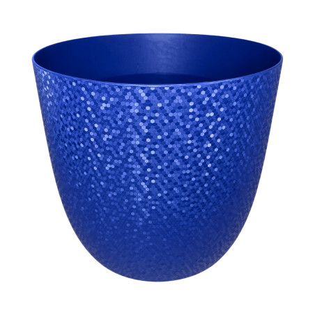 Cache-pot Plastique Bleu Texturé 14,8L