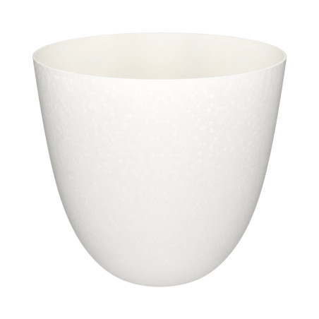 Cache-pot Plastique Blanc Texturé 14,8L