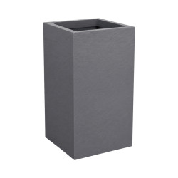 Pot carré haut Gris clair 36L