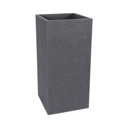 Pot carré haut Gris anthracite 31L