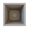 Pot carré haut Gris clair 31L