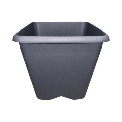 Pot carré gris anthracite 15.2L