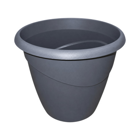 Pot rond gris anthracite 2L