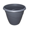 Pot rond gris anthracite 2L