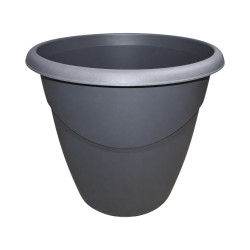 Pot rond gris anthracite 16L